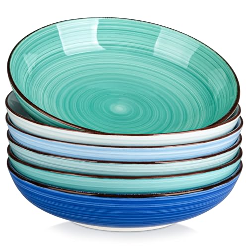 Bonita Pasta Bowls Set of 6 (Cool Color / 50 Oz)