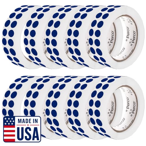 Dark Blue Perforated Round Circle Dot Sticker 1 (Blue - Dark / 0.5 Inch)