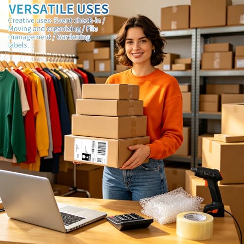 Fanfold 4 x 6 Direct Thermal Labels White Perforated Shipping Labels (White / 1 Stacks | 1000 Labels)