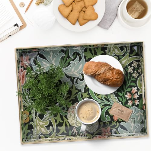 Plastic Serving Tray with Handles for Coffee Table (Multi a)