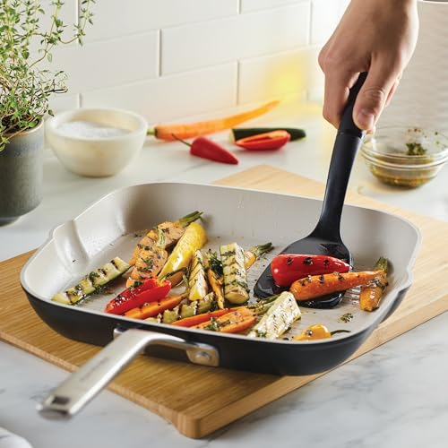 Hard Anodized Ceramic Nonstick Grill Pan (Matte Black)