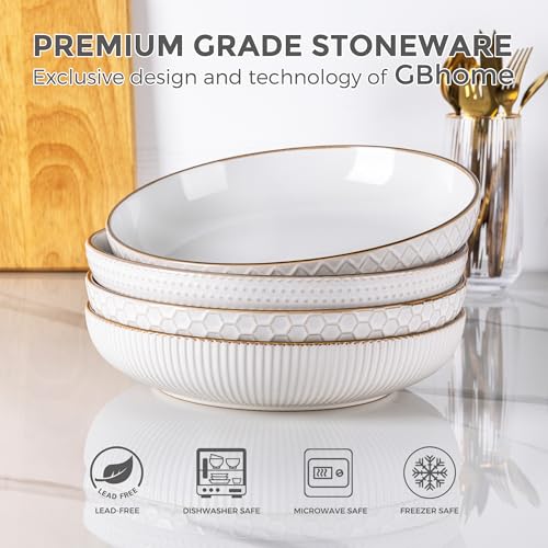 9.5'' Large Pasta Bowls (42oz / Off-White)