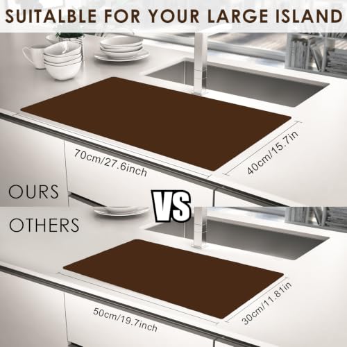 Extra Large Silicone Mat (07-coffee Brown / 27.6"L x 16"W)