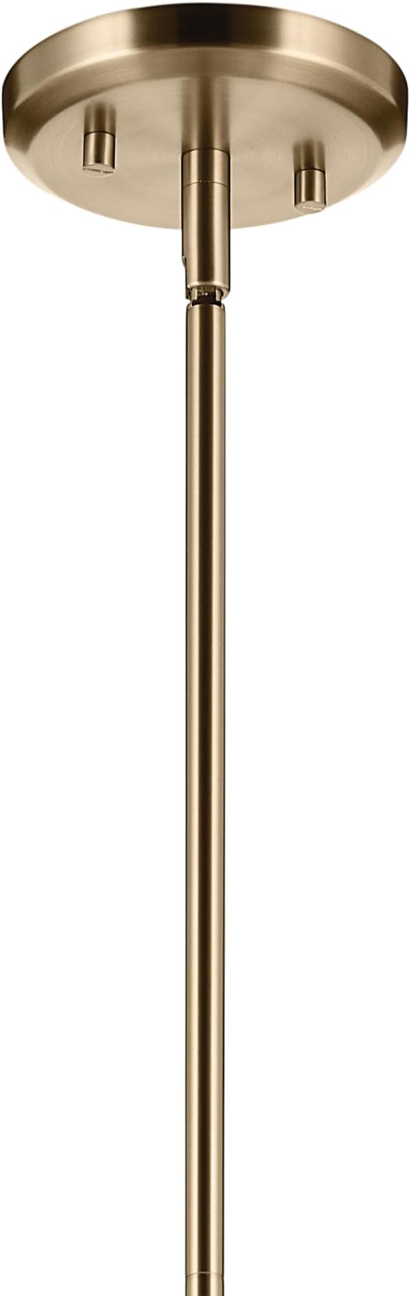 KICHLER Bekah 1-Light Convertible Pendant, Boho Light with Opal Glass and Handwoven Rattan Shade in Champagne Bronze, Sloped Ceiling Compatible, for Dining or Living Room (11.75" x 24.25"), 52730CPZ