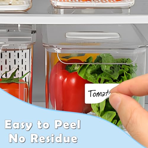 1400 Pcs 1"x2" Blank Removable Freezer Labels for Food Containers