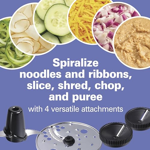 10 Cup Food Processor & Vegetable Chopper (Spiralizing, Grey and Stainless)
