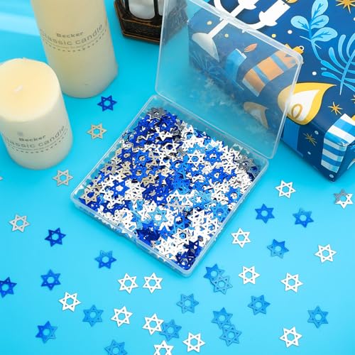 Star of David Glitter Confetti Hanukkah Party Table Decorations (Hanukkah)