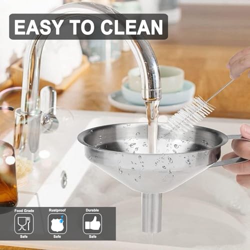 Stainless Steel Funnels for Kitchen use (3 Count)