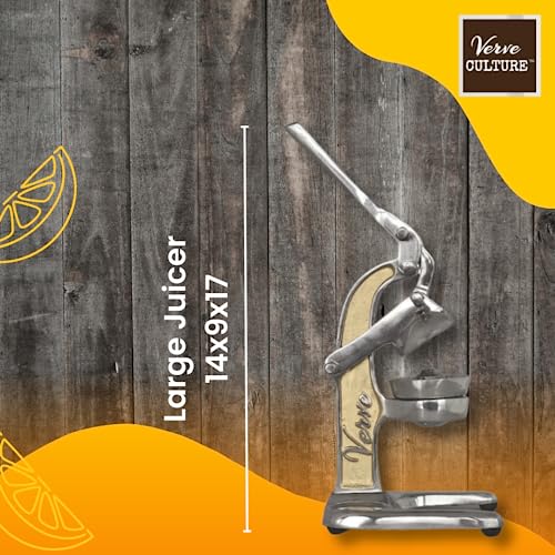 Artisan Cast Aluminum Professional Grade Manual Hand Press Juicer Perfect for Orange (Gold)