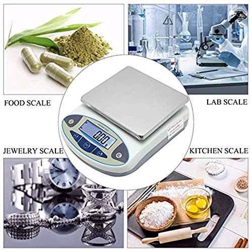 Lab Scale 10kgx0.1g Digital Precision Scale Electronic Balance Laboratory Weighing Industrial Scale Kitchen Counting Scale Scientific Scale Calibrated (10kg / 0.1g)