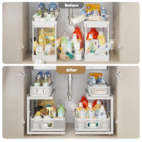 2 Pack 18.5IN (White / 2 Pack-18.5"Dx12.4"-16.5"H)