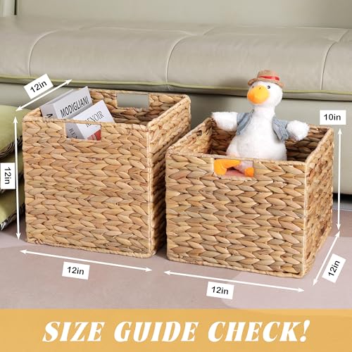 12x12x10in Water Hyacinth Storage Basket Large (Water Hyacinth)