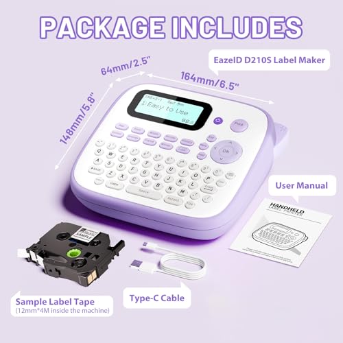 D210S Label Maker Machine with (Purple)