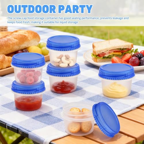 6 Pack Freezer Containers with Screw On Lids (6oz-6pack)