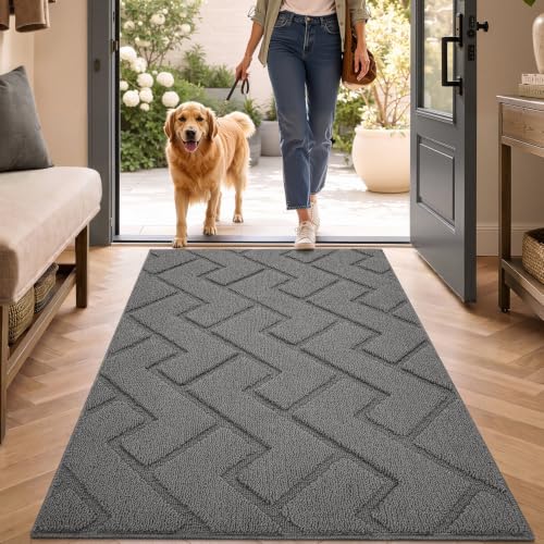 Indoor Door Mat (Grey / 48" x 32" (Rectangular))