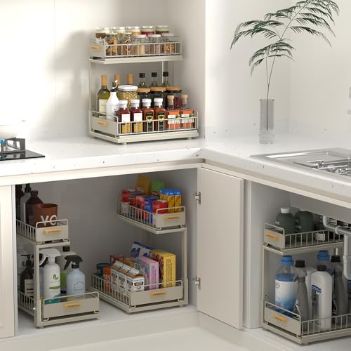 Under Sink Organizer (Double Layer / Grey-1 Pack)