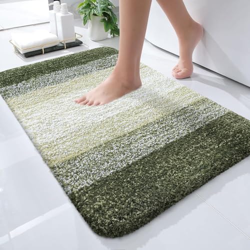 Small Bathroom Rugs 28x18 (28" X 18" / Dark Green)