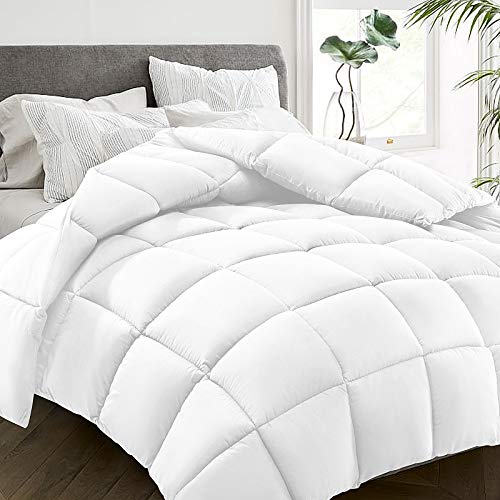 All Season Twin Size Bed Comforter (White / Twin（64*88）)