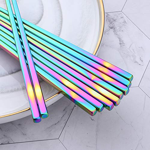 Rainbow Stainless Steel Chopsticks (Rainbow)