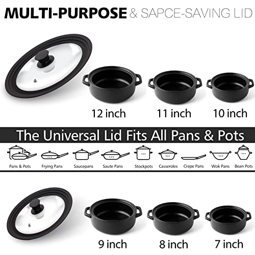 Silicone Universal Lid for Pots (7" to 12" (2pcs))