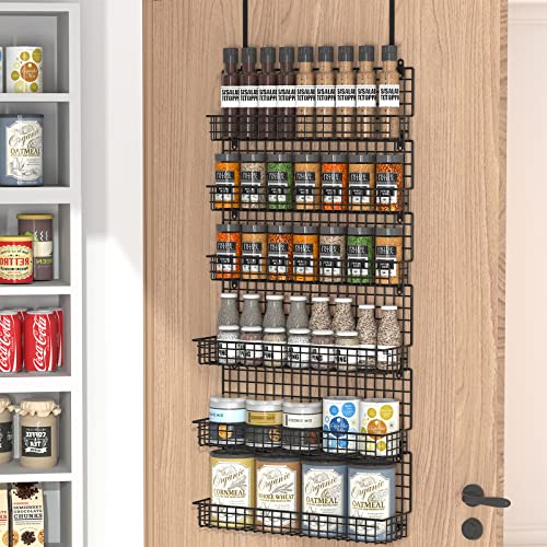 6 Tier Spice Rack Organizer with Door Hook