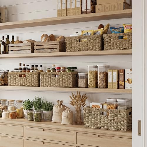 Extra Large Wicker Basket (Natural (Seagrass) / 16½"L x 13"W x 7½"H)