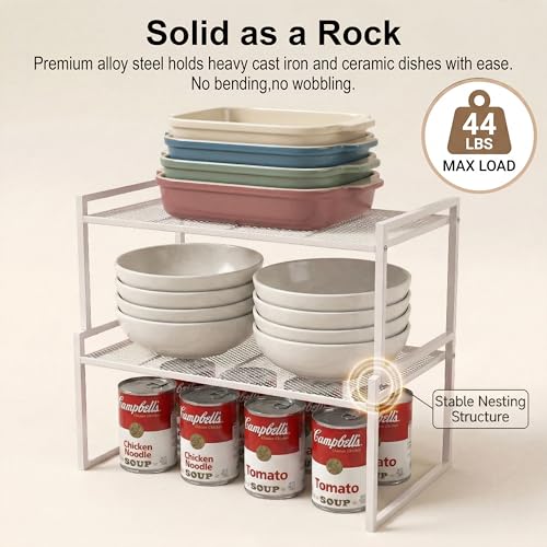 Stackable Kitchen Cabinet Organizer Shelves Pantry Rack Set of 2 (2 Count)