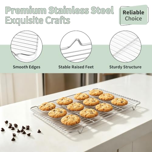 Stainless Steel Baking Sheet with Rack Set (4 Count)