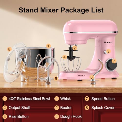 4QT Electric Stand Mixer (Pink)