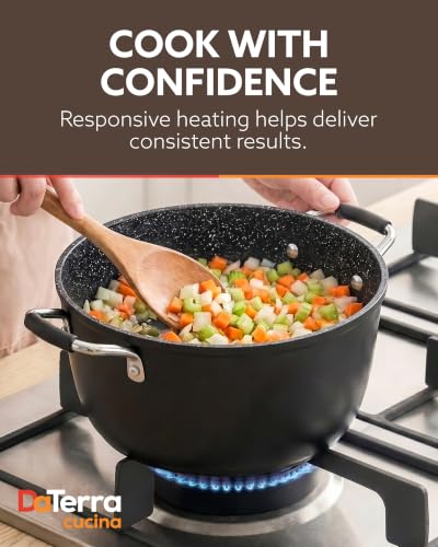 Nonstick Ceramic Dutch Oven Pot w (5 Quarts)