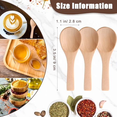 50 Pcs Small Wooden Spoons (50 Count)