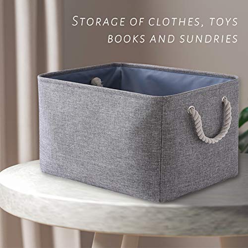 Storage Bins for Organization (Grey / Large-3 Pack)