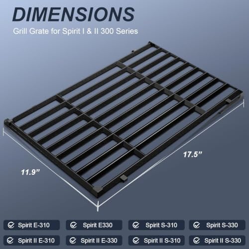 7638 Grill Grates for Weber Spirit E (17.5" x 23.81" -7638 Spirit 300)