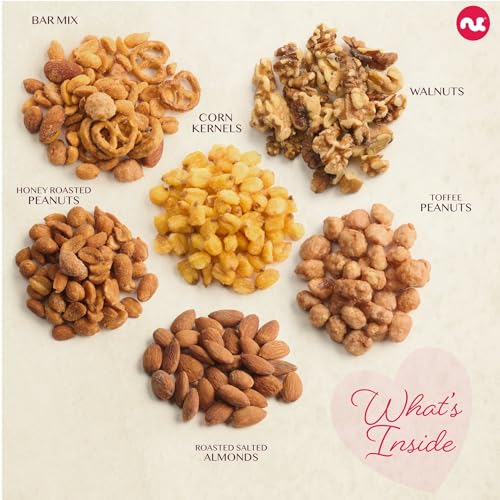 Heart Shaped Mixed Nuts Gift Basket
