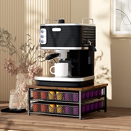 Coffee Pod Drawer K Cups Organizer 2 (2-Tier / Black)