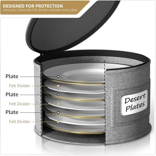 China Storage Containers (Gray / Dinner Plate Storage)