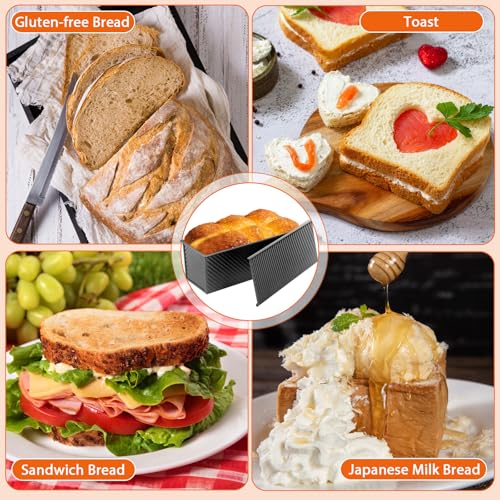 Non Stick Pullman Loaf Pan with Lid 13x4 Inch