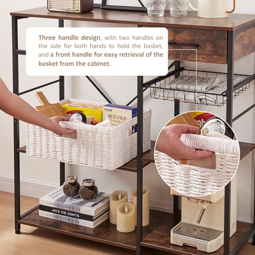 Wicker Storage Basket (White)