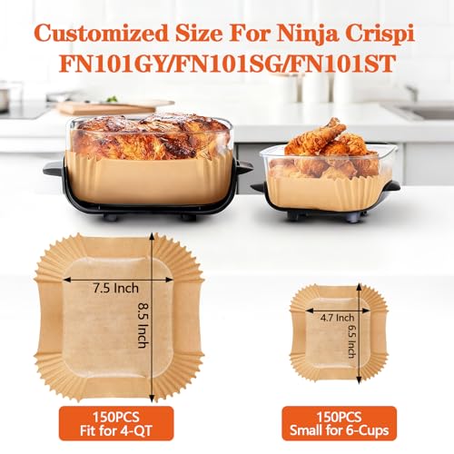 Parchment Liners for Ninja Crispi Air Fryer (For Ninja Crispi)