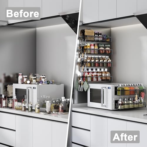 Magnetic Spice Rack for Refrigerator (6 Count)