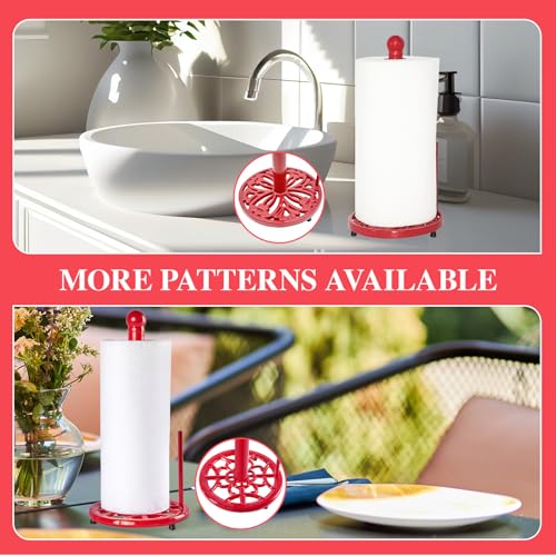 Cast Iron Paper Towel Holder (Leaf Red)
