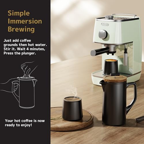 Ceramic French Press 22oz (Black)