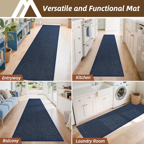 Hallway Runner Rugs Non (Blue / 2'7" x 10')