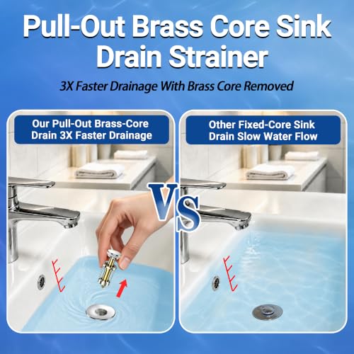 Bathroom Sink Drain Strainer (2 Count)