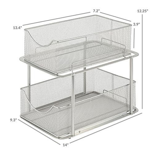 Pull Out Under Sink Organizer (1 Pack / Silver)