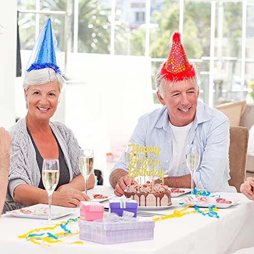 1 PCS Happy Golden Birthday Cake Topper (Golden)