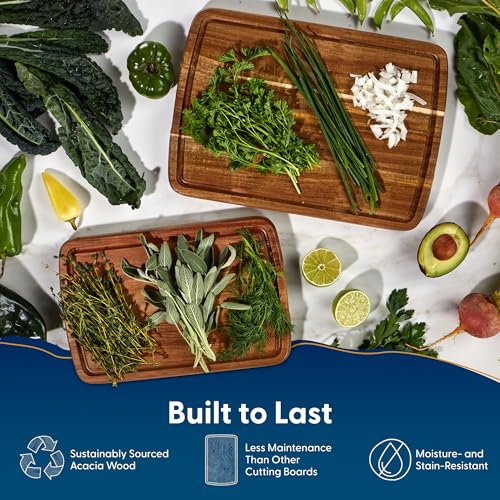 Sonder LA Doheny Duo Small Acacia Wood Cutting Board Set (Doheny | Acacia | Edge Grain)
