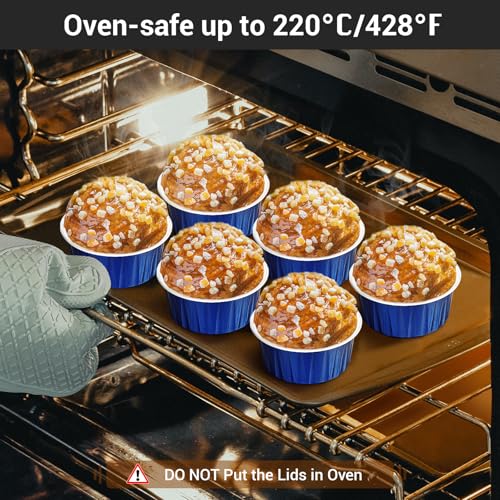 Mini Aluminum Pans with Lids (Royal Blue / 30pcs)