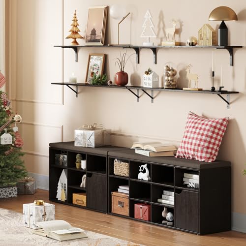 Long Wall Shelves (Espresso / 55.1 Inch)
