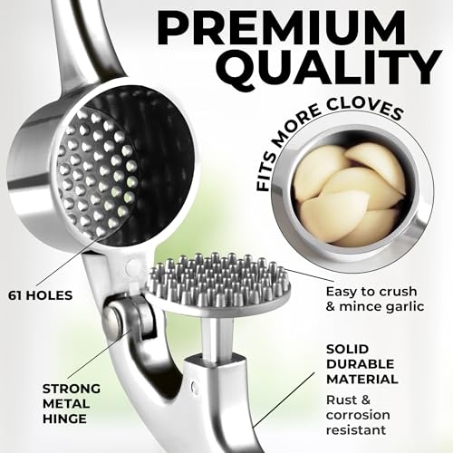 Large Premium Garlic Press Set